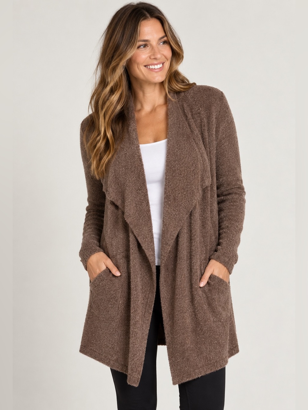 Barefoot Dreams Cozy Brown Cardigan